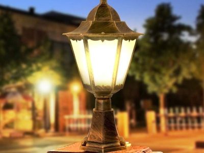 Vintage European Retro Waterproof Glass Column Lamp - Antique Lantern