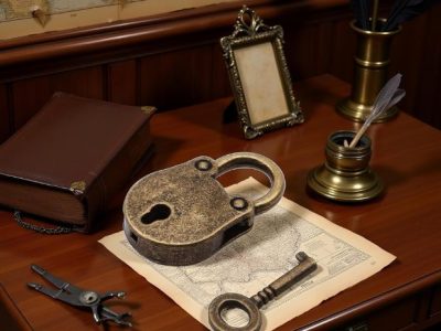 Vintage Lock & Key Set