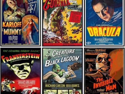 Vintage Movie Poster Ptint Set