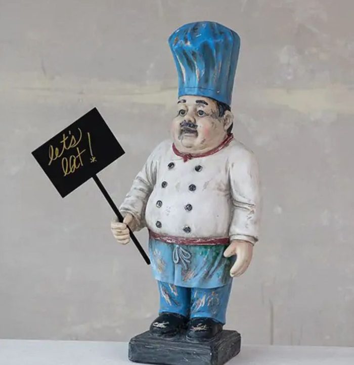 Vintage Reproduction Chef with Chalkboard Figure