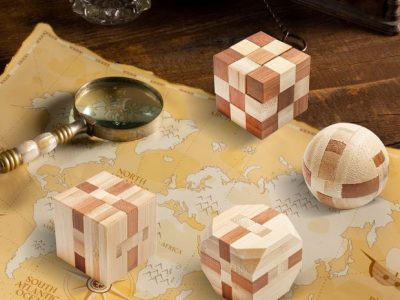 Wooden Brain Teaser Puzzle Set
