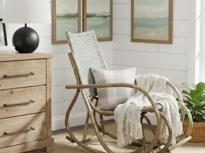 Woven Rattan Rocking Chair