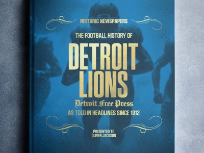Detroit Lions football history newspaper book from the Detroit Free Press
