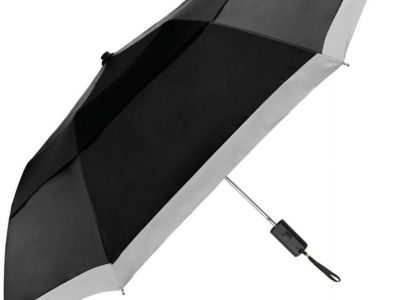 e The Vented Lifesaver 42 inch Windproof Automatic Open Stick Umbrella for Rain, Portable Lightweight Strong Wind Vent