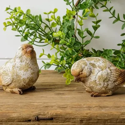 Weathered Decorative Bird Set of 2
