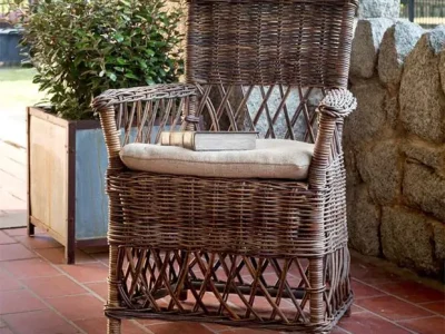 Skip to the end of the images gallery Skip to the beginning of the images gallery Woven Rattan Plantation Chair | SHIPS FREE
